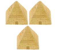 ORFOFE 3 Pezzi Miniature Piramidi dell'Antico Egitto in Resina Statue Realistiche per Tavolo in Sabbia e Giardini di Muschio Modelli Dettagliati Cultura Antica Decorazioni Artigianali