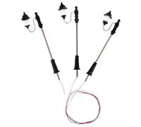 ORFOFE 3 pezzi Modelli Mini Lampioni da Strada in Abs da Fonti Luminose Decorative per Casa delle Bambole e Micro Paesaggi Facili da Installare e Resistenti per Giardino e Interni