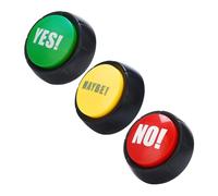 ORFOFE 3 Pulsanti Sonori da Gioco Effetto Voce Divertenti per Quiz e Feste Giochi Interattivi Pulsanti Risposta Yes No Maybe in Resistente