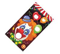 ORFOFE 3pezzi Gioco Di Lancio Sacchi Con Bandiere Appese Clown in Poliestere Per Feste Carnevale e Attività All Aperto Da Sacchi Colorati Random Divertente Gioco Interattivo Per Famiglie