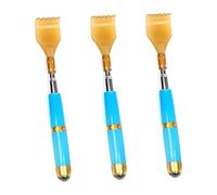 ORFOFE 3pezzi Grattaschiena Inossidabile Con Strumento Estensibile Per Grattare La Schiena Accessorio e Portatile Blu