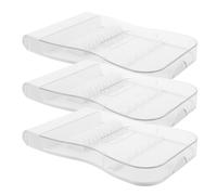 ORFOFE 3pezzi Scatola di Organizzazione per Testine Idropulsore da Slot Custodia Trasparente per Punte di Igiene Orale Familiare Supporto da Viaggio Compatibile con Waterpik