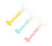 ORFOFE 3pezzi Spazzolino u Forma Per Ragazzo Ragazza Da Spazzolini Manuali Morbidi Per Pulizia Denti Per Sviluppare Abitudini Orali Sane u