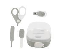 ORFOFE 4 Kit Tagliaunghie Ragazzo con Impugnatura Antiscivolo e Custodia Sicurezza Unghie con Forbicine Protezione Pizzicamento Resistente Design Cartoon Divertente per Ragazzo