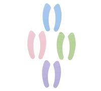 ORFOFE 4 paia Cuscini Copriwater in Cristallo Adesivi Morbidi e Lavabili Imbottitura Confortevole Deformazione per Sedili Wc in PVC Riutilizzabili per Uso Invernale