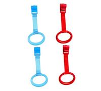 ORFOFE 4 pezzi Anelli per Lettino Anelli Colorati per Supporto e Trazione Accessori Sicuri per Culla Aiuto per Apprendere Stare in Piedi e Camminare Leggeri e Resistenti per Ragazzo