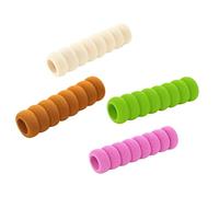 ORFOFE 4 pezzi Copri Maniglia Porta a Forma di Vite in EVA Morbido Antiscivolo Protezione Sicurezza per Casa Scuola e Ufficio Colori Verde Rosa Marrone Beige
