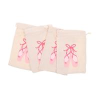 ORFOFE 4 Pezzi Drawstring Dance Organizer For Ballet Shoes Costumes Performances With Artistic Ballet Theme