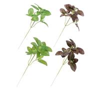 ORFOFE 4 Pezzi Piante Artificiali Verdi Decorative in Plastica | Foglie Verde Chiaro, Design Semi Artigianale, Aspetto Realistico, per Giardino e Camera Tutto L'anno