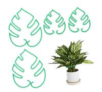 ORFOFE 4 Pezzi Supporto Pianta Forma Monstera per Piante Indoor e Outdoor con Chiusura Slot Multipli per Sana e Pesanti