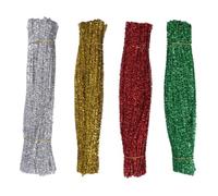 ORFOFE 400 Pezzi Kit Bastoncini Flessibili per Albero Natale Bastoncini Torcigliati Colorati per Decorazioni Fai da Te Materiale Artigianale per Adulti Colori Mix