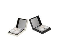 ORFOFE 4pezzi Contenitore per Lenti Contatto Sigillo di Perdite Custodia Compatta da Viaggio per Lenti Contatto Finestra Trasparente Scomparti Separati