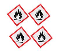 ORFOFE 4pezzi Etichette Di Sicurezza Antincendio Autoadesive Adesivi Per Segnaletica Di Sicurezza Per Bidoni Della Spazzatura Adesivi Ignifughi Resistenti Intemperie Per Spazi Pubblici