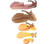 ORFOFE 5 Pezzi Giocattolo a Forma di Lumaca in Plastica Robusta, Figure di Animali Realistiche Leggere per Decorazione Giardino e Gioco Educativo