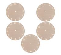 ORFOFE 5 Pezzi Quadrante in Legno Accessorio Orologio Quadrante Dell'orologio Incompiuto Base Rotonda Per Orologio Base Dell'orologio Incompiuta Kit Per La Realizzazione Di Orologi Beige