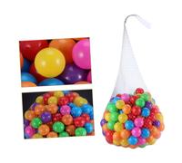 ORFOFE 50 Palline Plastica per Piscina con Sacchetto Rete per Bagno e Coordinazione Occhio Mano Colori Vivaci per Ragazzi e Ragazze per Tane e Piscine Gonfiabili