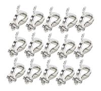 ORFOFE 50 pezzi Basi per Orecchini Triangolari in Metallo Resistente Accessori DIY per Orecchini senza Design Leggero e Brillante senza Dolore e Anallergici per Lobi Non Forati