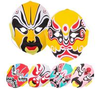 ORFOFE 6 Maschere Cinesi Floccate per Opera di Pechino e Sichuan, Maschere Tradizionali da Cosplay e Decorazione, Accessori per Feste, Balli in Maschera e Festival Musicali Stile Casuale