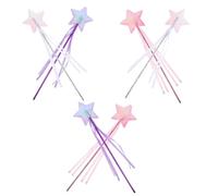 ORFOFE 6 pezzi Bacchette Incantate a Forma di per Materiale Delicato Sicuro Accessori Cosplay per Feste di Compleanno Halloween e Spettacoli Colori Bianco Rosa