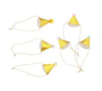 ORFOFE 6 pezzi Cappelli Festa Compleanno con Stelle Glitterate e Nappine Corona Cono Decorativa per Prime Feste di Compleanno e Shower Adatti di Diverse Età