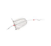 ORFOFE 6 Pezzi Gabbie Esche da Pesca in Acciaio Inossidabile Rosso Medio Trappola Pratica e Leggera per Esca Rete Robusta con Chiusura Molla per Pesca di Anguille Gamberetti e Granchi