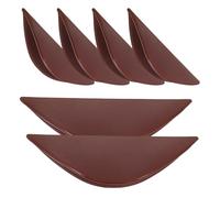 ORFOFE 6 Pezzi Maniglie Adesive in Plastica per Mobili a Mezzaluna Maniglie Autoadesive per Cassetti Armadi Porte e Finestre Marrone Scuro Installazione senza Fori per Uso Domestico