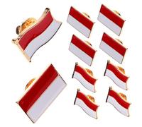 ORFOFE 6 pezzi Spilla Metallo Bandiera Indonesia Distintivo Patriottico Riutilizzabile Facile da Applicare su Indumenti Uomo Accessorio Elegante per Festa e Evento