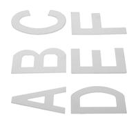 ORFOFE 6 Pezzi Targhe Adesive in Acciaio Inox per Porte Lettere Adesive Argentate Autoadesive per Numeri Civici Cartelli Alfabeto per Hotel Ufficio e Scuola Resistenti a Intemperie e