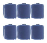 ORFOFE 6 Rotoli Nastro in Chiffon di Seta Blu 4cm Larghezza 5 Metri Bordi Sfrangiati Resistente per Confezioni Regalo Artistiche e Bouquet di Fiori Rustico e Sofisticato