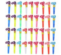 ORFOFE 60 Pezzi Drago che soffia carta a pois corna di compleanno rumori per feste di compleanno forte giochi bambini giochi bimbe forniture per feste suonano i corni da festa plastica