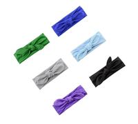 ORFOFE 6pezzi Fascia per Capelli Fiocco Elastica per Capelli per Ragazzo Ragazza Ragazza per Ragazzo Design Unisex Verde Nero Azzurro