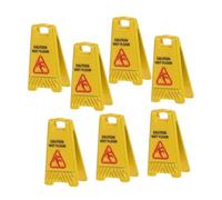 ORFOFE 7 Miniature Wet Floor Warning Signs For Dollhouses Realistic Safety Caution Props Lightweight Mini Garden Accessories For Educational Play
