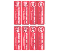 ORFOFE 8 Pezzi Adesivo per Cassetta Postale No Junk Mail in Vinile Rosso Applicazione Facile Peel Stick per Uso Esterno e Domestico
