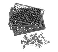 ORFOFE 8 Pezzi Miniature Prison Fence Model in Plastic Dense Mesh Design For Secure Micro Landscape And DIY Scene Layout Robust Mini Fence Props For Model Building