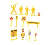 ORFOFE 84 Pezzi Mini Stradali e Barriere in Plastica Resistente per Decorazioni Torte e Giochi Educativi Miniature Realistiche per Feste Compleanno e Diorami