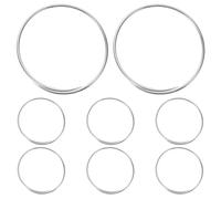 ORFOFE 8pezzi Bracciali da Donna in Metallo Rigido Bracciale Aperto Regolabile per Braccio Superiore Bracciale Minimalista Impilabile per Spiaggia Stagione Calda Argento