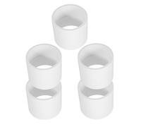 ORFOFE Adattatore per Tubo Flusso D'acqua Continuo in Pvc Bianco 5 Pezzi e Resistenza All'usura, Connettore Diritto per Tubi Adatto a Uso Domestico e Ambienti Industriali