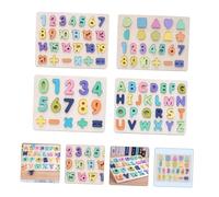 ORFOFE Blocchi Educativi Alfabeto e Numeri per Puzzle Rompicapo Colorati per Ragazzi e Ragazze Gioco Didattico per Sviluppo Cognitivo e Riconoscimento Lettere e Numeri