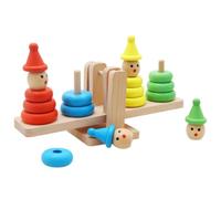 ORFOFE Blocchi Geometrici in Legno Colorati Educativo Montessori Sicuro e Pratico per Sviluppo Creatività e Coordinazione Manuale