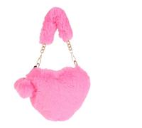 ORFOFE Borsa Pelosa a Forma di Cuore per Donna, Borsa di Pelliccia Sintetica Tasca Interna, Adatta per Uso Quotidiano e Occasioni Informali
