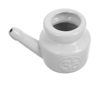 ORFOFE Bottiglia per Lavaggio Nasale in Porcellana Bianca da 350 Ml, Elegante e Sicura per Pulizia Nasale Delicata nello Yoga e Stagionali