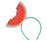 ORFOFE Cerchietto Frutta Design Anguria in Feltro Verde, Fascia Chioma Versatile e Morbida per Festa Estiva, Accessorio Carino e Comodo per Addobbi Estivi