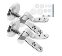 ORFOFE Cerniere per Sedile Wc in di Set Ricambio con Bulloni e Chiusura Ammortizzata Funzionalità Silenziosa per Bagno Casa