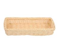 ORFOFE Cesto Porta Posate in Plastica Effetto Rattan Grande Capacità e Design Drenante, Organizer Utensili da Cucina Raffinato e Rustico per Tavolo