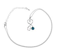 ORFOFE Collana Ciondolo a Forma di Stetoscopio in Lega e Zircone, Girocollo Delicato Femminile, Catena Decorativa per Collo, Gioiello Medico per Donne, Regalo per Infermiere e Studenti,