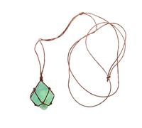 ORFOFE Collana con Pendente in Pietra Naturale Grezza di Fluorite Verde Cristallo Calming Otto Facce per Armonia Emotiva e Stile Elegante Accessorio Unisex per Occasioni Speciali e Uso