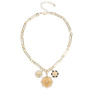 ORFOFE Collana da Donna Ciondolo Sole in Metallo Dorato Catena Robusta Regolabile Gioiello da Collo Elegante per Uso Quotidiano e Regalo Speciale