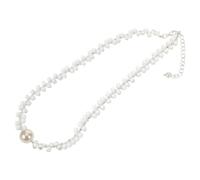 ORFOFE Collana Girocollo Donna Perline di Cristallo Trasparente Collana di Perline di Pietra Impilate Bigiotteria da Sposa Elegante per Uso Quotidiano e Occasioni Speciali