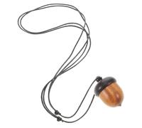 ORFOFE Collana Lunga con Ciondolo Ghianda in Legno Intagliato Scatola Pillole Accessorio per Creazione e Decorazioni Artigianali Distintivo per e Saint Patrick Day