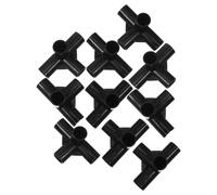 ORFOFE Connettori per Tubi 16 Mm a 90 Gradi 10 Pezzi, Giunti Angolari per Scaffalature Modulari Guardaroba e Ripiani Scarpe, Connettore Fibbia Plastica Nero per Organizzazione Armadi